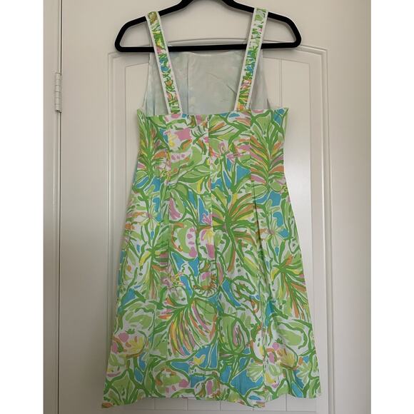NWT Lilly Pulitzer Fryer Cotton Shift Dress Sz 8 Multi Elephant Ears $188 - Picture 3 of 8